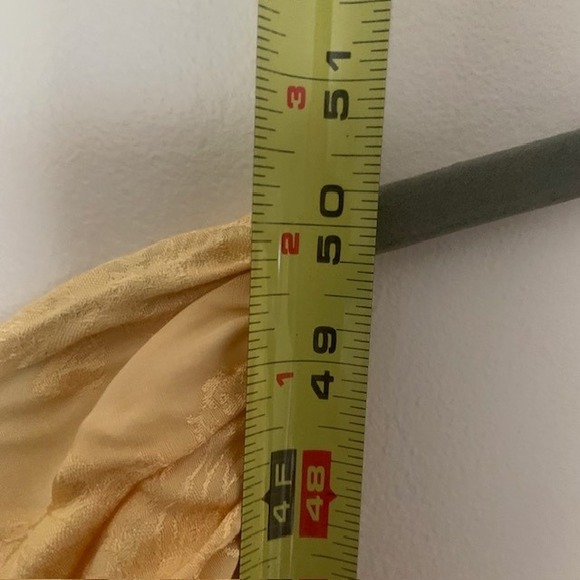 NWT Lulus Midi Dress L Butter Yellow Recencycore Babydoll Satin Flutter Sleeve - Picture 15 of 15